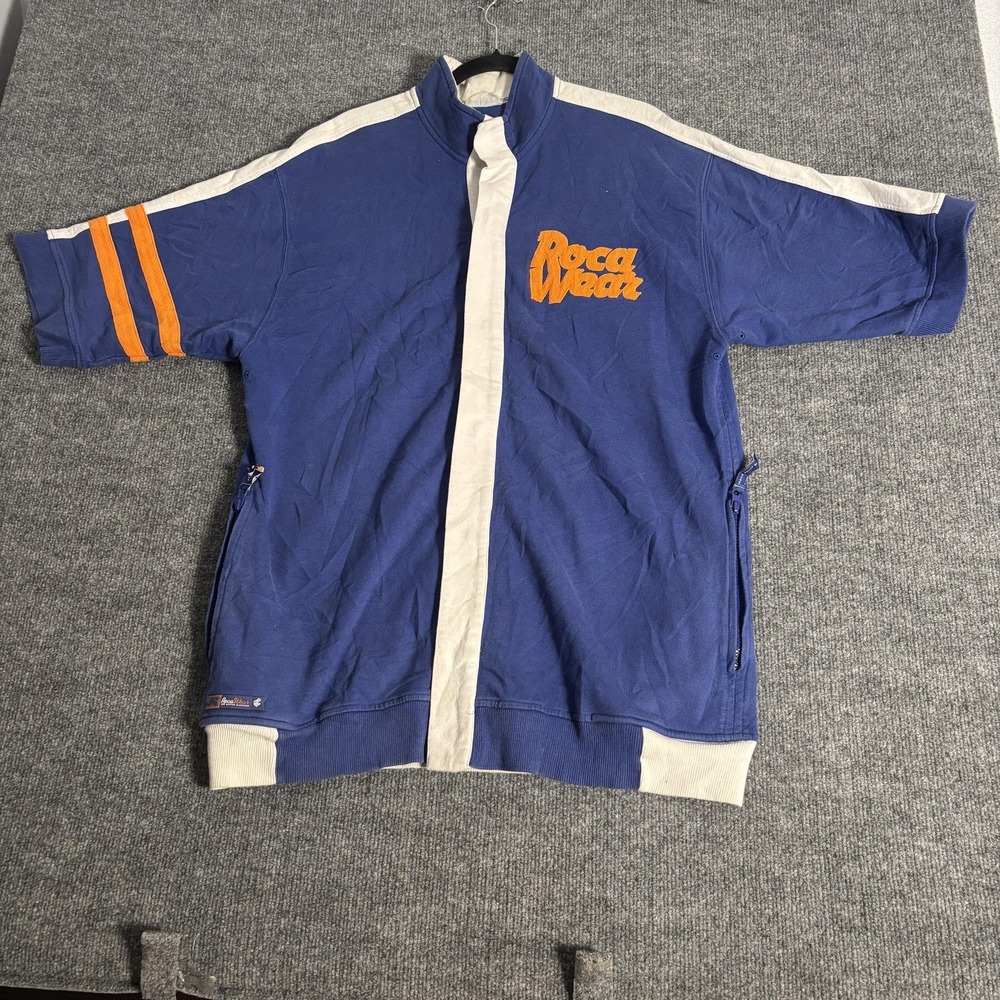 Rocawear Track Jacket Mens XL Blue Orange Active Division Lion Streetwear